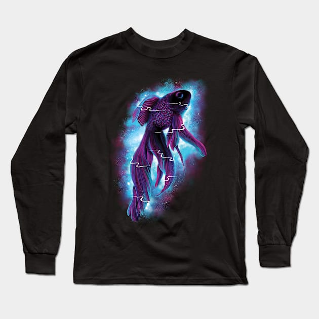 Cosmic Ripple Long Sleeve T-Shirt by opawapo